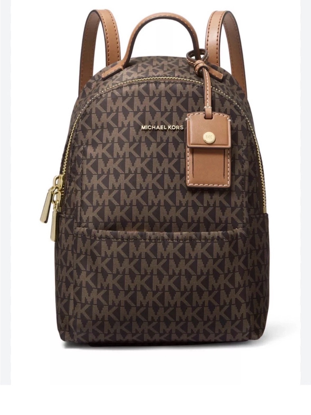 Michael Kors Brown MK Logo Mini Backpack jaycee nwt